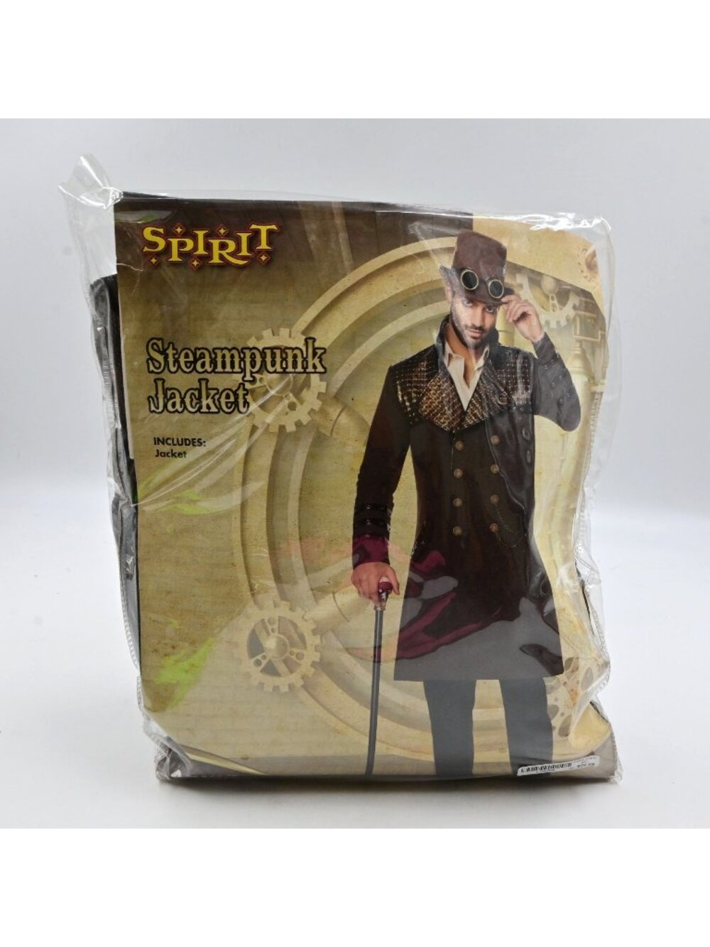 Spirit Halloween Steampunk Pirate Long Striped Overcoat Coat Adult XL NWT